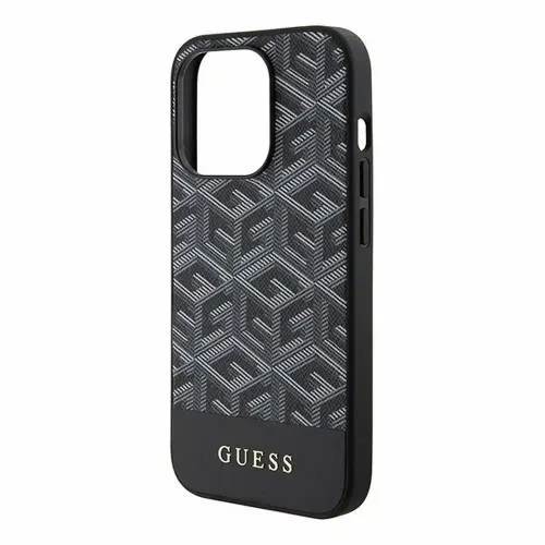 Original GUESS Hardcase GUHMP15LHGCFSEK Case za iPhone 15 PRO (Magsafe GCUBE Stripes / crna) slika 3