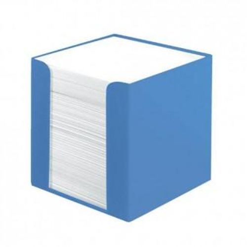 Stolna kocka s papirom 9x9x9 cm, 700 listova, PVC, Color Blocking, Herlitz, mornarsko plava slika 1