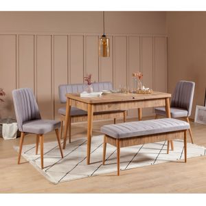 Hanah Home Vina Atlantic Soho Grey Atlantic Pine
Soho Extendable Dining Table & Chairs Set (5 Pieces)
