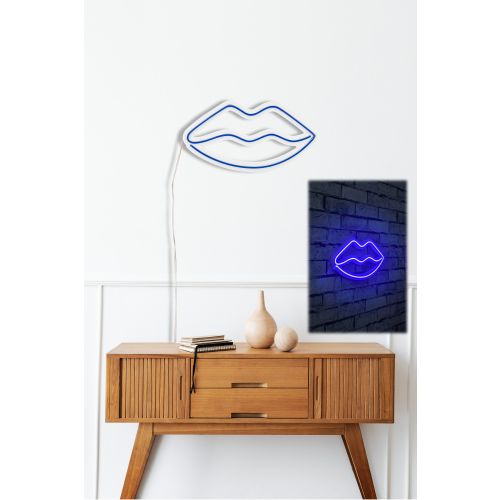 Wallity Ukrasna plastična LED rasvjeta, Lips - Blue slika 10