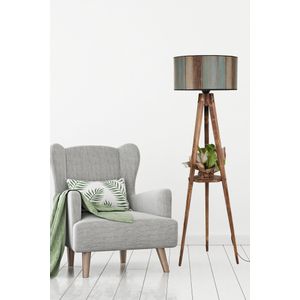 Sehbalı tripod lambader yanık silindir renkli abajurlu Multicolor Floor Lamp