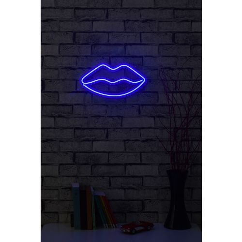 Wallity Ukrasna plastična LED rasvjeta, Lips - Blue slika 11