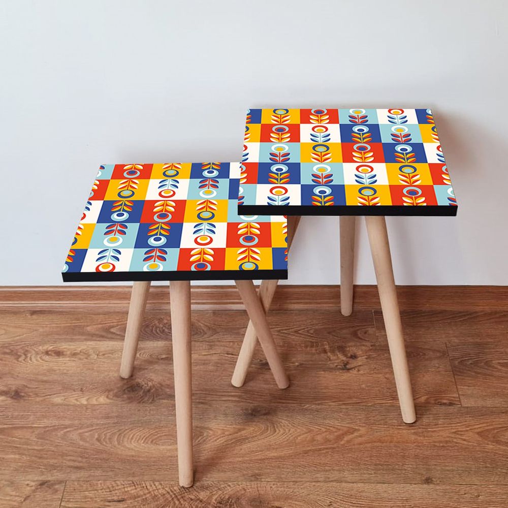 Nesting stolovi 2Shp375 - (2 komada) - boje: višebojno slika 1