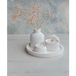 Candle set (5 pieces) Ers1271, colour: white