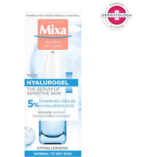 Mixa Hyalurogel serum za lice za osetljivu kožu 30ml slika 2