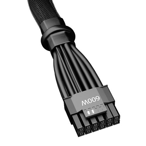 be quiet! BC072 12VHPWR ADAPTER CABLE, 600W rated, Requires 2 be quiet! 12-pin PCIe-Connectors on PSU side, Replaces bulky standard adapter solution slika 1