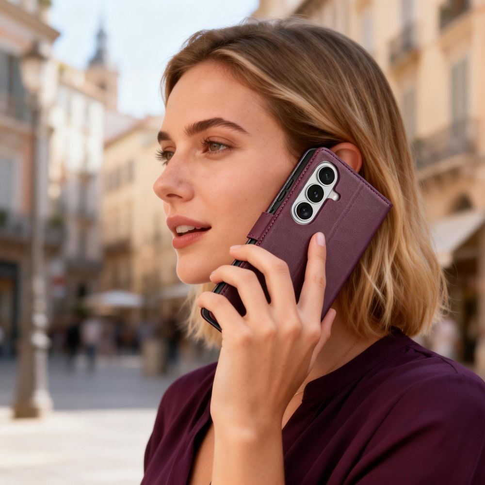 TECH-PROTECT WALLET PREKLOPNA FUTROLA ZA SAMSUNG GALAXY A57 5G - mulberry slika 5