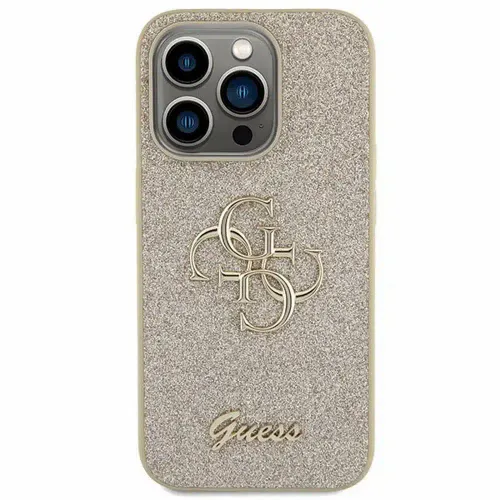 Original GUESS Hardcase GUHCP15XHG4SGD futrola za iPhone 15 PRO MAX (Fixed Glitter Big 4G / gold) slika 1