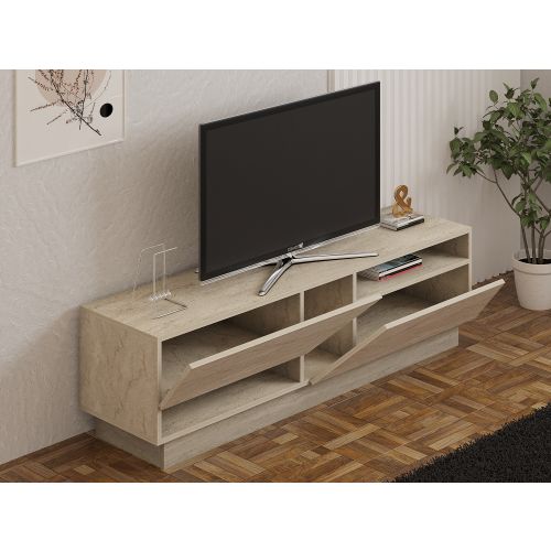 Woody Fashion TV stalak KOZA, boja Travertine slika 3