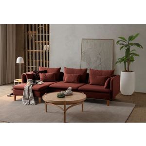 Ugaona Sofa Flexy Relax - boja: crvena pločica