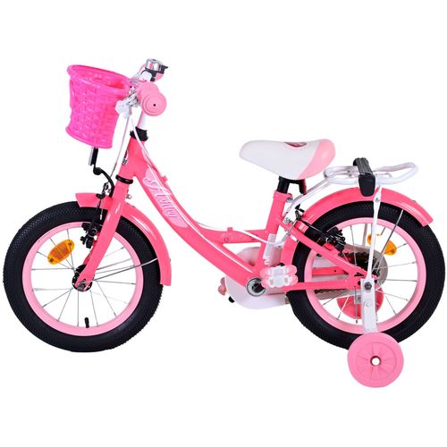 Volare Ashley dječji bicikl 14 inča roza/crveni s dvije ručne kočnice slika 8
