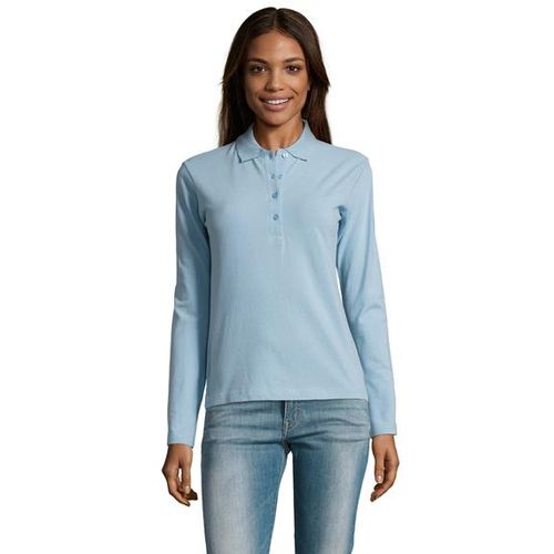 PODIUM ženska polo majica sa dugim rukavima - Sky blue, XL  slika 1