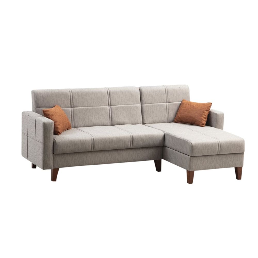 Polya - Svijetlosiva Ugaona Sofa na Razvlačenje slika 8