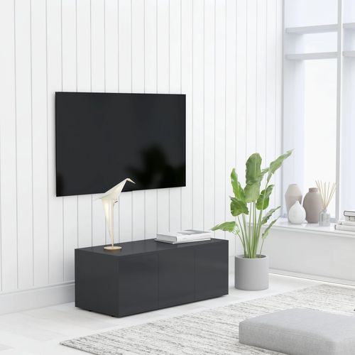 TV ormarić sivi 80 x 34 x 30 cm od iverice slika 22