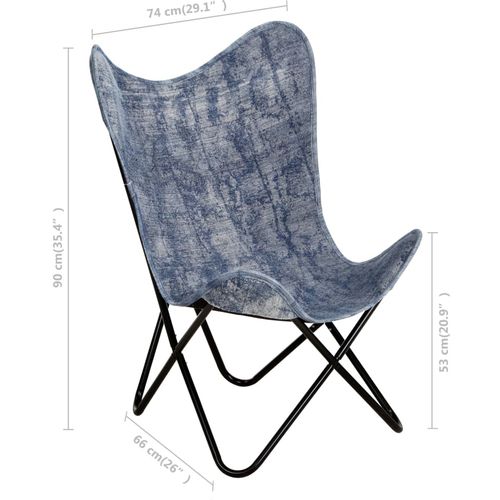 Leptir-stolica od platna indigo plava slika 23