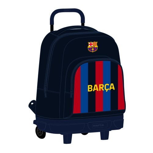 Školski Ruksak s Kotačima F.C. Barcelona Granatna Mornarsko plava 33 X 45 X 22 cm slika 1