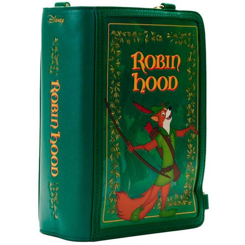 Loungefly Disney Robin Hood Book convertible crossbody bag slika 5