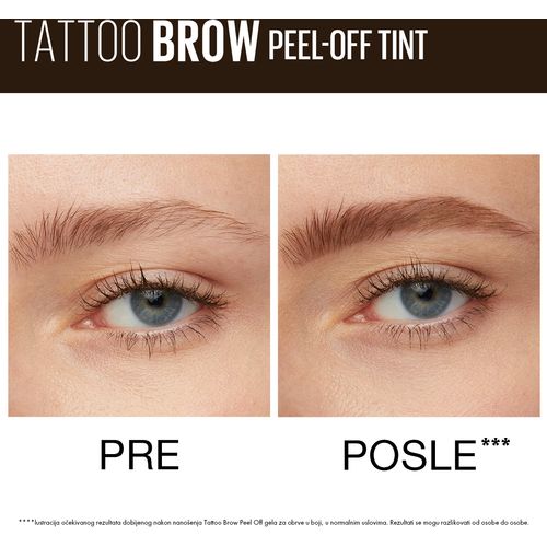 Maybelline New York Tattoo Brow Peel-Off gel za obrve Brown slika 3