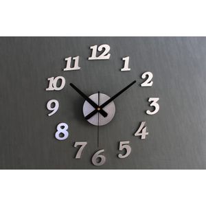 Veliki zidni sat minimalistički 70 - 130cm srebrni