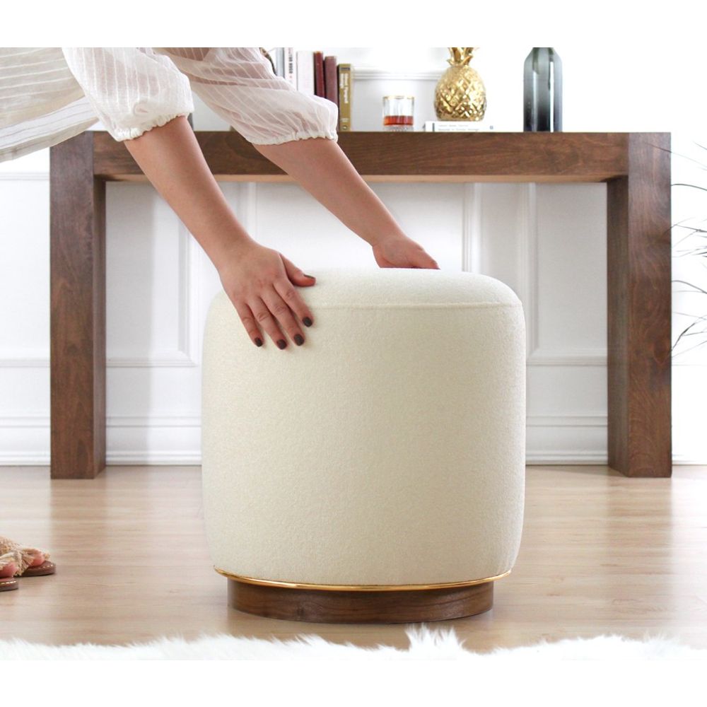 Zeone - Kremasti Pouf slika 3
