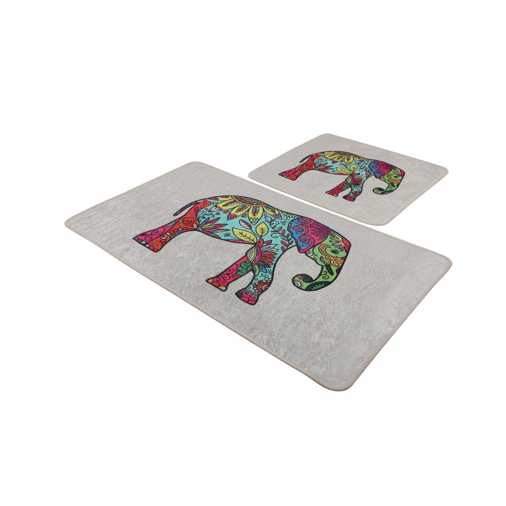 Set Kupatilskih Prostirki Olifant - Beige Multicolor (2 Komada) slika 2