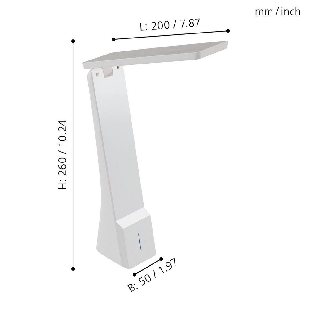 Eglo La seca stolna/1, led, 1,8w, 170lm, usb, baterije, bijela  slika 5