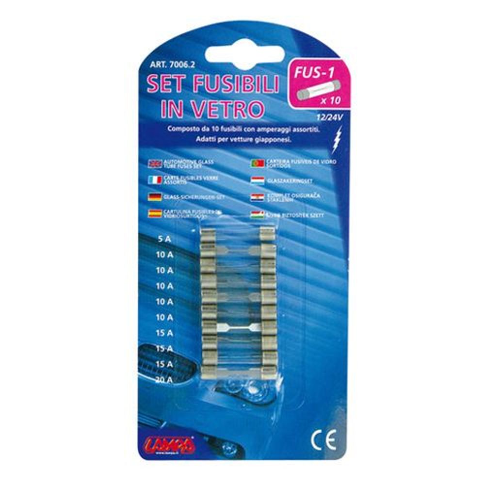 Set staklenih osigurača - 10 komada slika 1