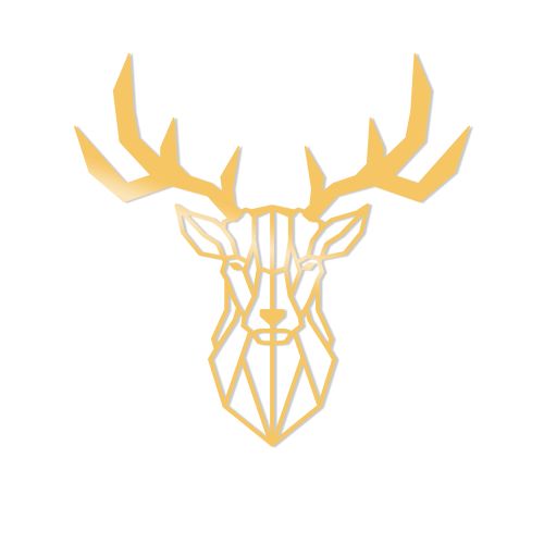 Wallity Metalna zidna dekoracija, Deer2 Metal Decor - Gold slika 2