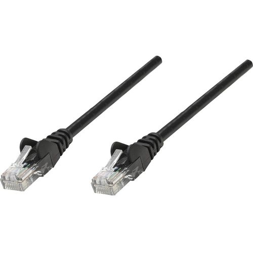 Intellinet 320764 RJ45 mrežni kabel, Patch kabel cat 5e U/UTP 3.00 m crna  1 St. slika 1