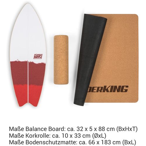 BoarderKING Indoorboard Wave balans daska, Crvena slika 13