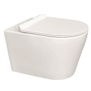 Inter Ceramic wc set 2/1 - viseća školjka bez ruba sa soft close wc daskom, porculan/duroplast, bijela