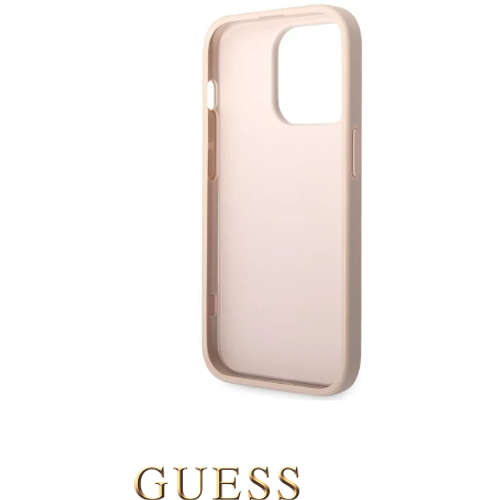 GUESS maska za iPhone 15 Pro LEATHER 4G METAL LOGO PINK slika 5