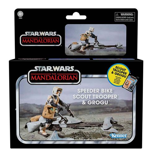 Star Wars Mandalorian Speeder Bike Scout Trooper i Grogu figura 9cm slika 10