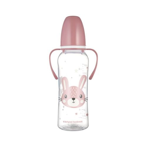 Canpol Babies Flašica Cute Animals Sa Ručkama 250Ml (11/845) - Pink slika 1