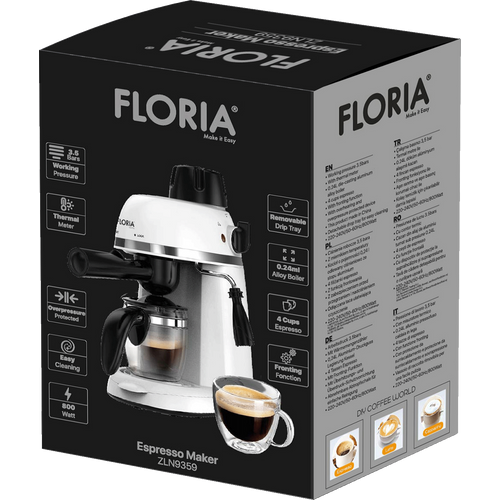 Floria Aparat za espresso kafu, 800W - ZLN9359 slika 3