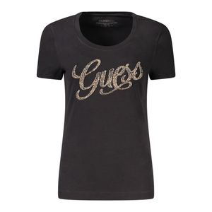 GUESS JEANS SHORT SLEEVE T-SHIRT WOMEN BLACK