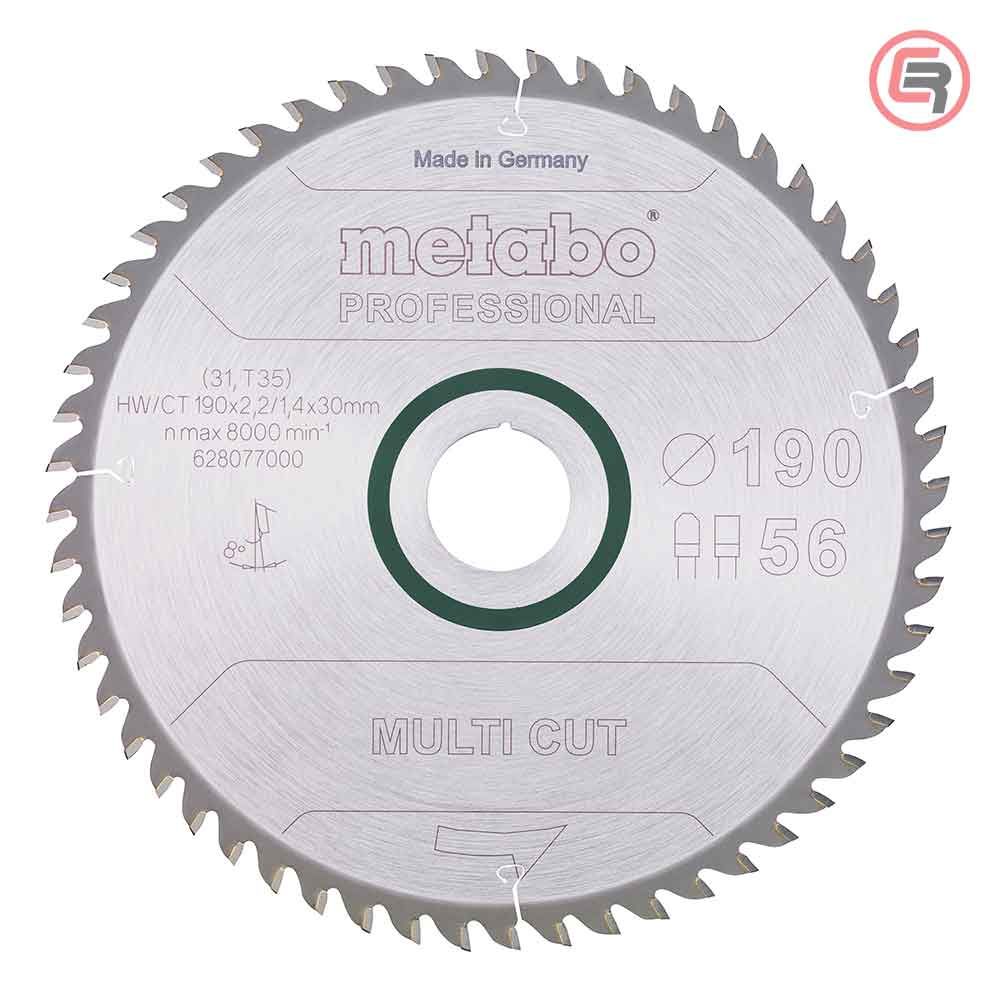 Metabo List Kružne Pile 190 x 2,2 / 1,4 x 30 / Z = 56 Multi Cut Professional - 628077000 slika 1