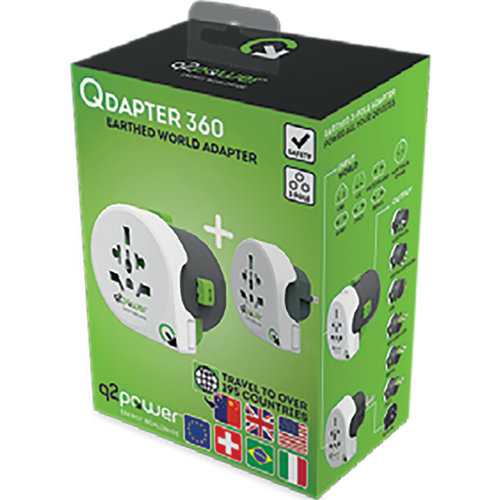 q2power Adapter, strujni, set, univerzalni + EU - QDAPTER 360 slika 2