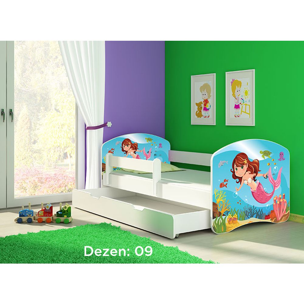 ACMA Dječiji krevet Acma II sa ladicom White - 180x80cm - Dezen 09 slika 2