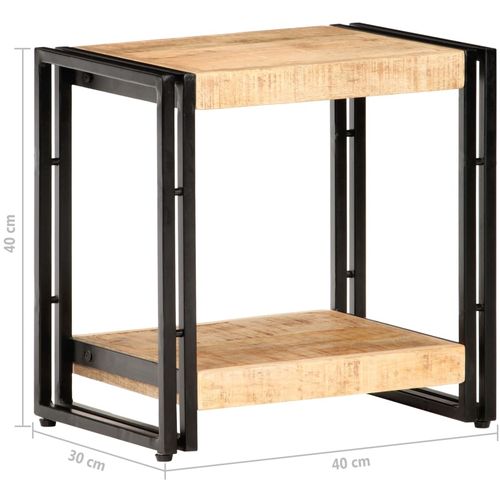 Bočni stolić 40 x 30 x 40 cm od grubog drva manga slika 5