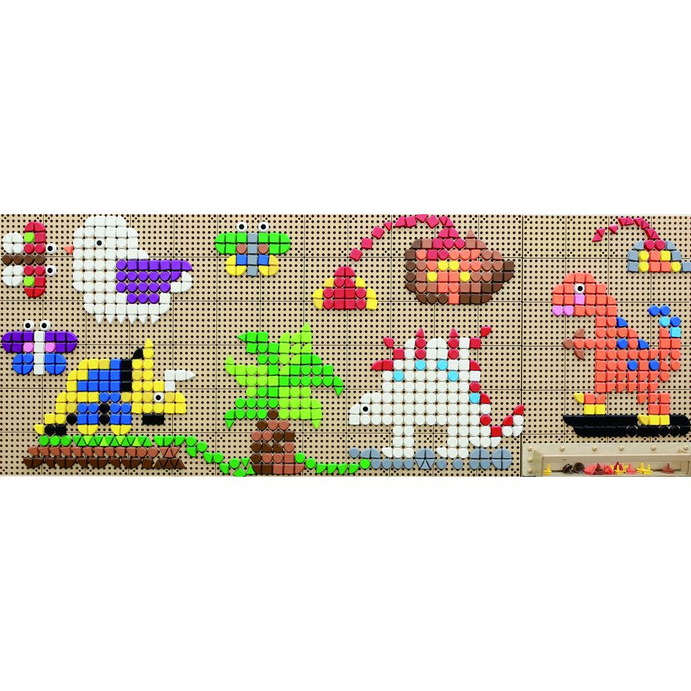 Masterkidz geometrijski elementi 8 boja, 256 komada, pribor za STEM tablice slika 4