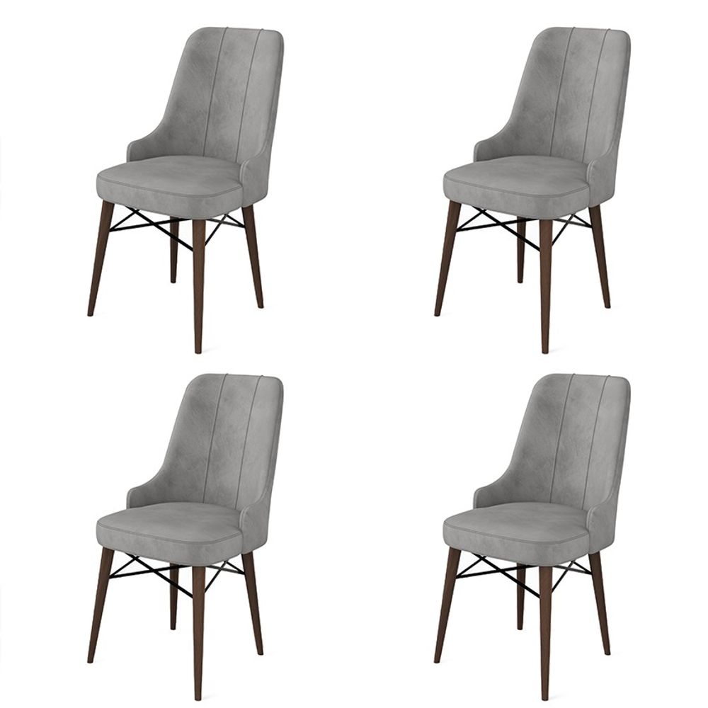 Pare - Sivi, Braon Sivi Set Stolica (4 Komada) slika 1