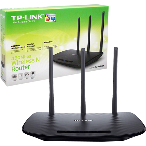 TP-LINK Wireless N Router, 4 porta, 450Mbps, 3 x 5dBi antena - TL-WR940N slika 1