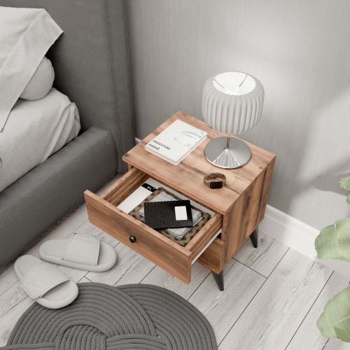 Mona 3724 Walnut Nightstand slika 5