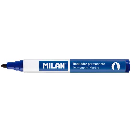 Marker permanentni MILAN 4mm okrugli vrh plavi, pakiranje 12/1 slika 1