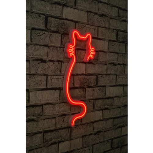 Wallity Ukrasna plastična LED rasvjeta, Cat - Red slika 2