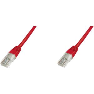 Digitus DK-1511-030/R RJ45 mrežni kabel, Patch kabel cat 5e U/UTP 3.00 m crvena  1 St.