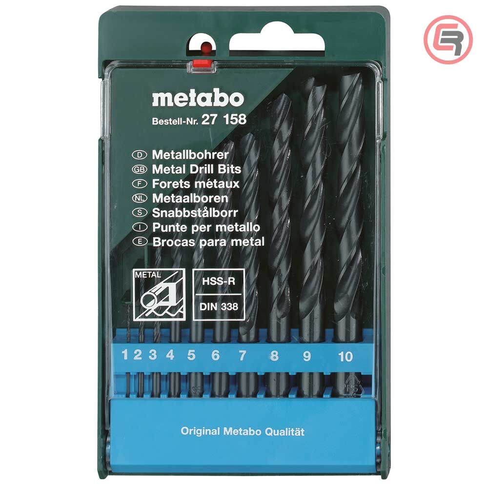 Metabo Garnitura Svrdala Za Metal HSS-R, 1-10 mm / 10 dijelna u PVC Kutiji – 627158000 slika 1