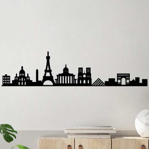 Wallity Metalna zidna dekoracija, Paris Skyline slika 4