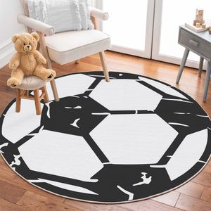 Tanki dječji tepih sa digitalnim printom FOOTBALL (100 x 100 cm) Woopamuk162